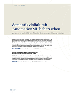 Semantikvielfalt mit AutomationML beherrschen