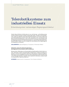 Telerobotiksysteme zum industriellen Einsatz
