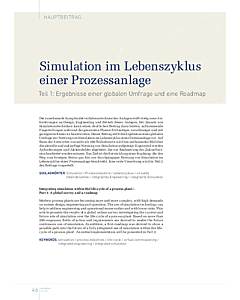 Simulation im Lebenszyklus einer Prozessanlage