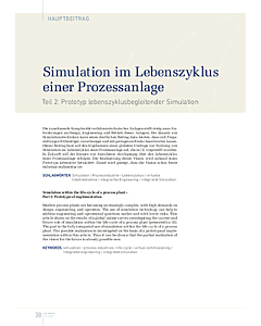 Simulation im Lebenszyklus einer Prozessanlage