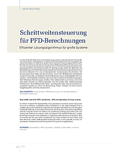 Schrittweitensteuerung für PFD-Berechnungen