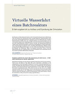 Virtuelle Wasserfahrt eines Batchreaktors