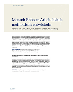 Mensch-Roboter-Arbeitabläufe methodisch entwickeln