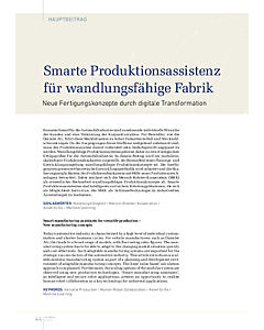 Smarte Produktionsassistenz für wandlungsfähige Fabrik