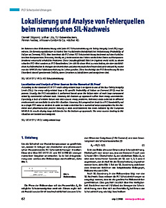 Lokalisierung und Analyse von Fehlerquellen beim numerischen SIL-Nachweis
