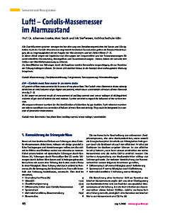 Luft! - Coriolis-Massemesser im Alarmzustand