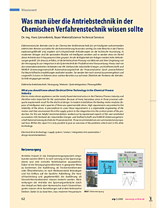 Was man über die Antriebstechnik in der Chemischen Verfahrenstechnik wissen sollte