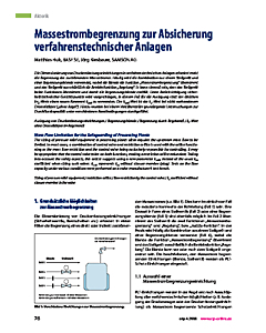 Massestrombegrenzung zur Absicherung verfahrenstechnischer Anlagen