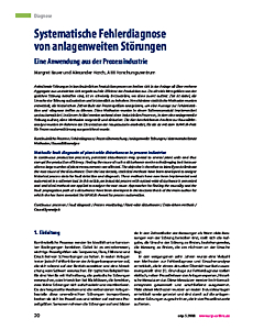 Systematische Fehlerdiagnose von anlagenweiten Störungen