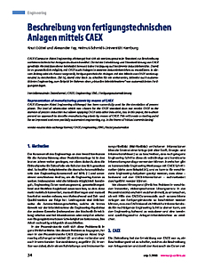 Beschreibung von fertigungstechnischen Anlagen mittels CAEX