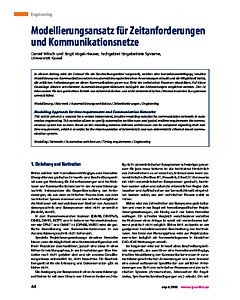 Modellierungsansatz für Zeitanforderungen und Kommunikationsnetze