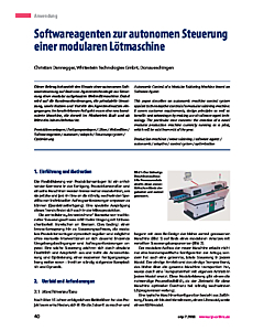Softwareagenten zur autonomen Steuerung einer modularen Lötmaschine
