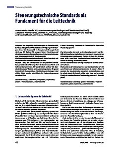 Steuerungstechnische Standards als Fundament für die Leittechnik