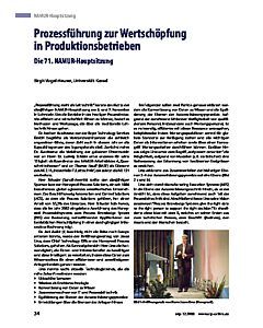 Prozessführung zur Wertschöpfung in Produktionsbetrieben