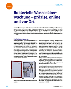 Bakterielle Wasserüberwachung – präzise, online und vor Ort