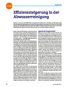 Effizienzsteigerung in der Abwasserreinigung