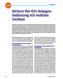 Sichere Vor-Ort-Anlagenbedienung mit mobilen Geräten