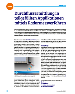 Durchflussermittlung in teilgefüllten Applikationen mittels Radarmessverfahren