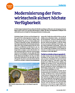 Modernisierung der Fernwirktechnik sichert höchste Verfügbarkeit