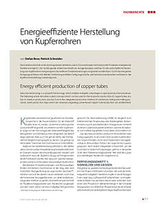 Energieeffiziente Herstellung von Kupferrohren
