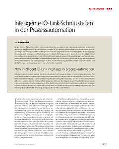 Intelligente IO-Link-Schnittstellen in der Prozessautomation