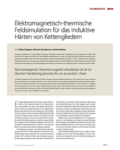 Elektromagnetisch-thermische Feldsimulation für das induktive Härten von Kettengliedern