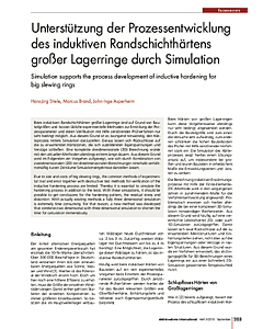 Unterstützung der Prozessentwicklung des induktiven Randschichthärtens großer Lagerringe durch Simulation