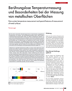 Berührungslose Temperaturmessung und Besonderheiten bei der Messung von metallischen Oberflächen