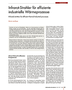 Infrarot-Strahler für effiziente industrielle Wärmeprozesse