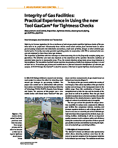 Integrity of Gas Facilities: Practical Experience in Using the new Tool GasCam® for Tightness Checks