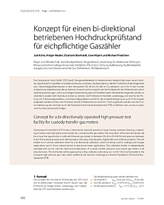 Konzept für einen bi-direktional betriebenen Hochdruckprüfstand für eichpflichtige Gaszähler