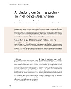 Anbindung der Gasmesstechnik an intelligente Messsysteme