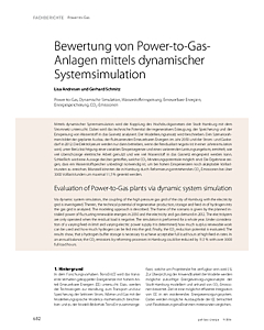 Bewertung von Power-to-Gas-Anlagen mittels dynamischer Systemsimulation