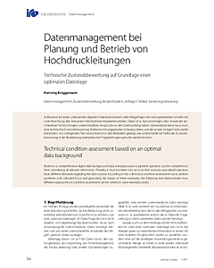 Datenmanagement bei Planung und Betrieb von Hochdruckleitungen