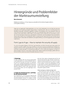 Hintergründe und Problemfelder der Marktraumumstellung