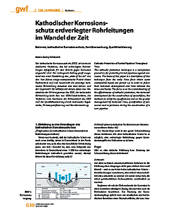Kathodischer Korrosionsschutz erdverlegter Rohrleitungen im Wandel der Zeit