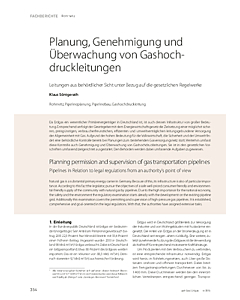 Planung, Genehmigung und Überwachung von Gashochdruckleitungen