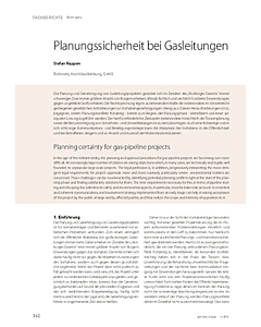 Planungssicherheit bei Gasleitungen