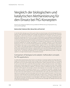 Vergleich der biologischen und katalytischen Methanisierung für den Einsatz bei PtG-Konzepten