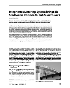 Integriertes Metering-System bringt die Stadtwerke Rostock AG auf Zukunftskurs