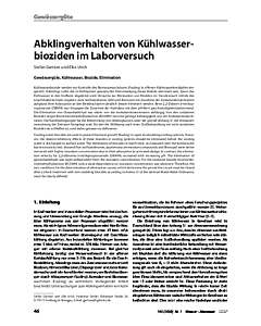 Abklingverhalten von Kühlwasser-bioziden im Laborversuch