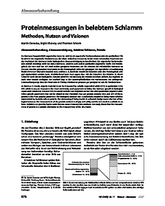 Proteinmessungen in belebtem Schlamm Methoden, Nutzen und Visionen