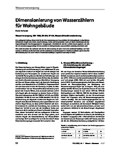 Dimensionierung von Wasserzählern für Wohngebäude