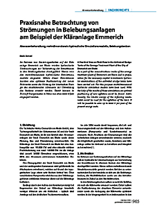 Praxisnahe Betrachtung von Strömungen in Belebungsanlagen am Beispiel der Kläranlage Emmerich