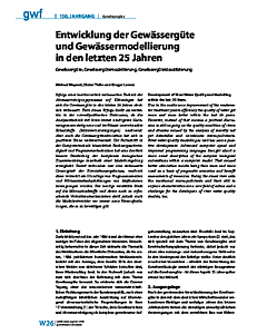 Entwicklung der Gewässergüte und Gewässermodellierung in den letzten 25 Jahren