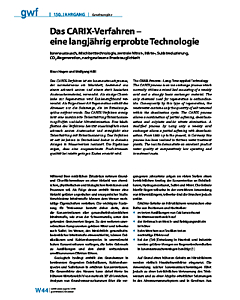 Das CARIX-Verfahren - eine langjährig erprobte Technologie