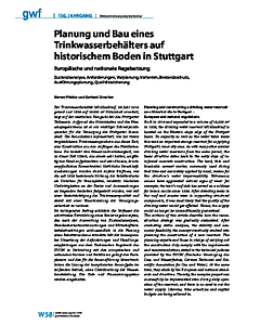 Planung und Bau eines Trinkwasserbehälters auf historischem Boden in Stuttgart