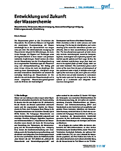 Entwicklung und Zukunft der Wasserchemie