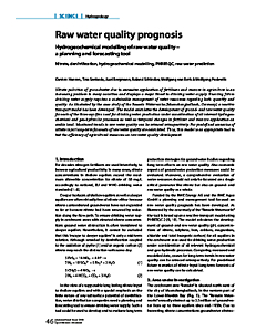 Raw water quality prognosis