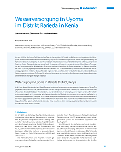 Wasserversorgung in Uyoma im Distrikt Rarieda in Kenia